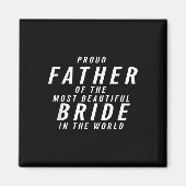 Proud vader van het Jubileum van de bruiddagavond  Magneet (Voorkant)