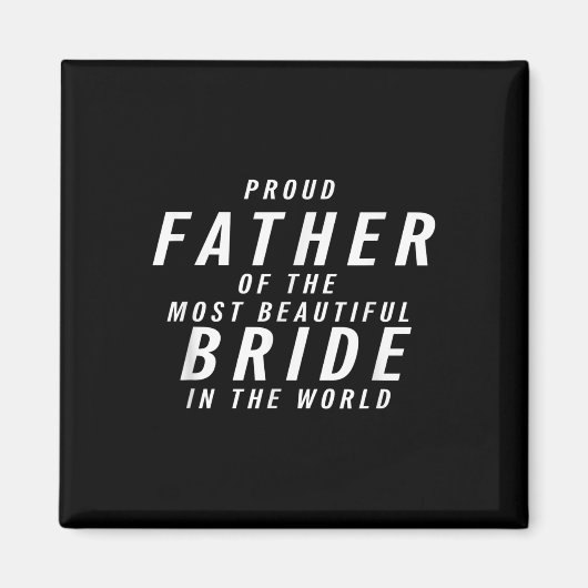 Proud vader van het Jubileum van de bruiddagavond  Magneet (Voorkant)