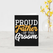 Proud vader van het Verloving van de Groom Wedding Kaart (Gele Bloem)