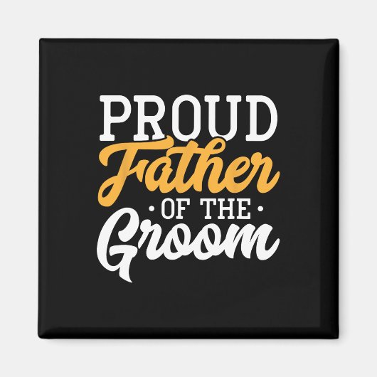 Proud vader van het Verloving van de Groom Wedding Magneet (Voorkant)