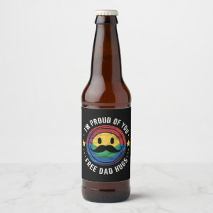 Proud van je bevrijdt papa Hugs Gay Pride Ally LGB Bier Etiket