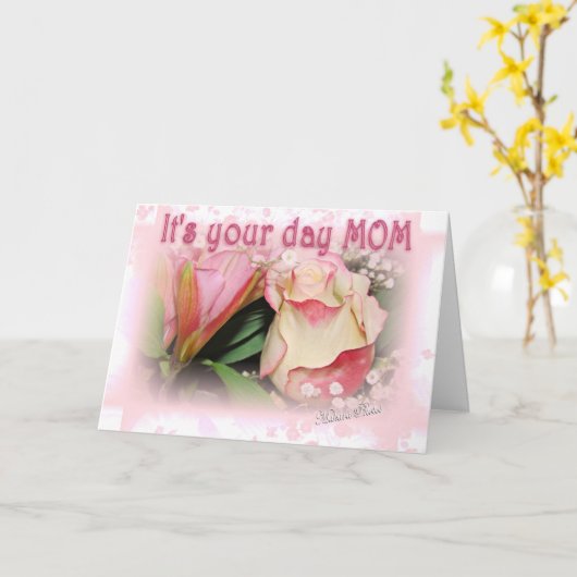 Proud van je mama kaart (Gele Bloem)