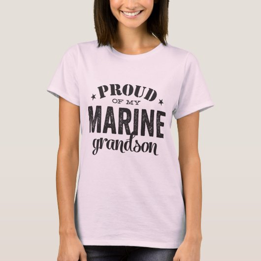 Proud van mijn MARIENE kleinzoon T-shirt (Voorkant)