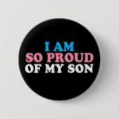 Proud van mijn Zoon van Transgender Mam Pap Button (Voorkant)