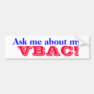 Proud VBAC Mama Goddess Bumpersticker