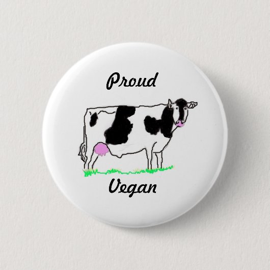 Proud Vegan Button (Voorkant)