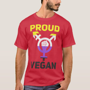 Proud Vegan Queer Trans Gay Lesbian Veganis T-shirt