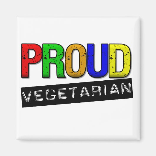 Proud vegetarian magneet (Voorkant)