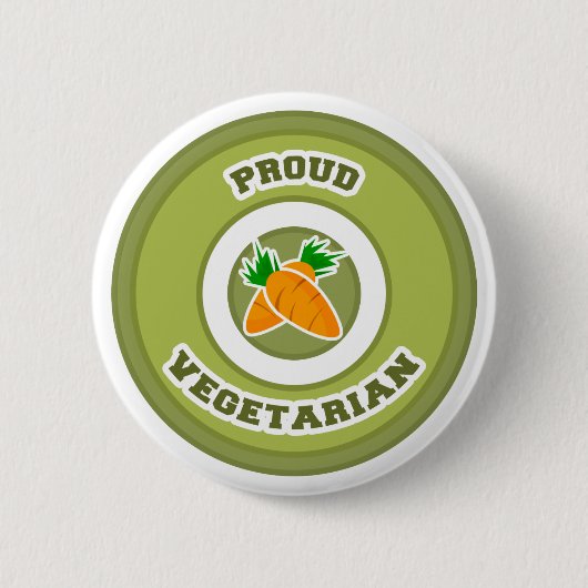 Proud Vegetarian Ronde Button 5,7 Cm (Voorkant)