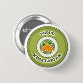 Proud Vegetarian Ronde Button 5,7 Cm (Voorkant /achterkant)