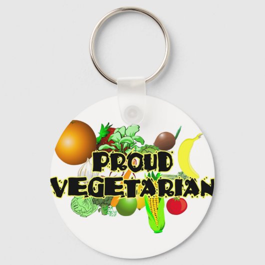 Proud vegetarian sleutelhanger (Voorkant)