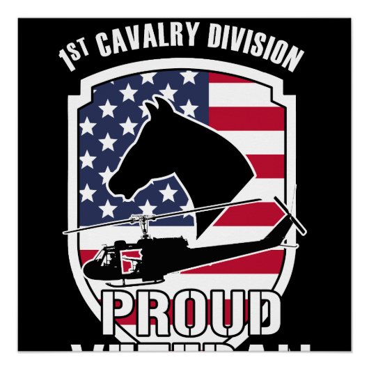 PROUD VETERAN / 1st Cavalry Division Perfect Poster (Voorkant)