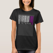 Proud Veteran Asexual Pride Flag Barcode Veterans  T-shirt (Voorkant)