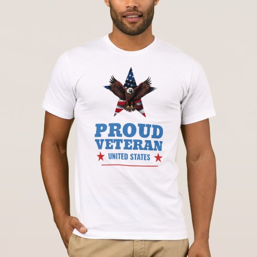 Proud Veteran Eagle  T-shirt (Voorkant)