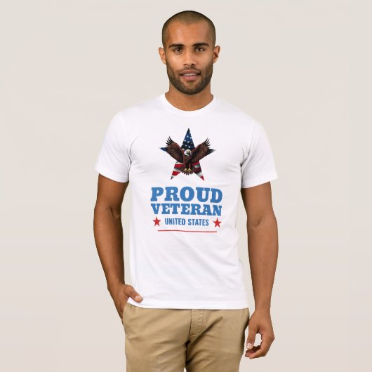 Proud Veteran Eagle  T-shirt (Voorkant volledig)