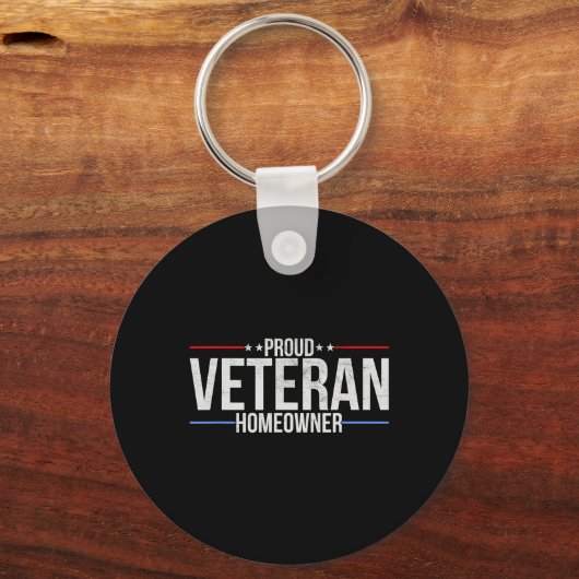 Proud Veteran Homeowner - New House Owner Military Sleutelhanger (Voorkant)