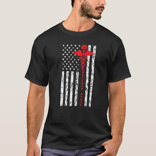 Proud Veteran Nurse US Veteran Nursing 1 T-shirt (Voorkant)