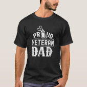 Proud Veteran papa Papa Gezegden vader T-shirt (Voorkant)