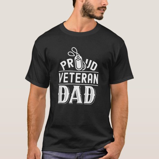 Proud Veteran papa Papa Gezegden vader T-shirt (Voorkant)