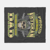 Proud Veteran Prouder wordt vader genoemd Fleece Deken (Voorkant (Horizontaal))
