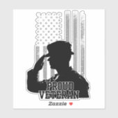 Proud Veteran Sticker (Vel)