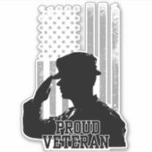 Proud Veteran Sticker (Voorkant)