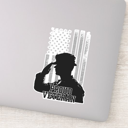 Proud Veteran Sticker (Detail)