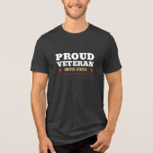 Proud Veteran – United States Military Apparel Tri-Blend Shirt (Voorkant)