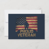 Proud Veteran US Flag Company Thank You Bedankkaart (Voorkant)