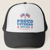 Proud Veteran Verenigde Staten Trucker Pet (Voorkant)