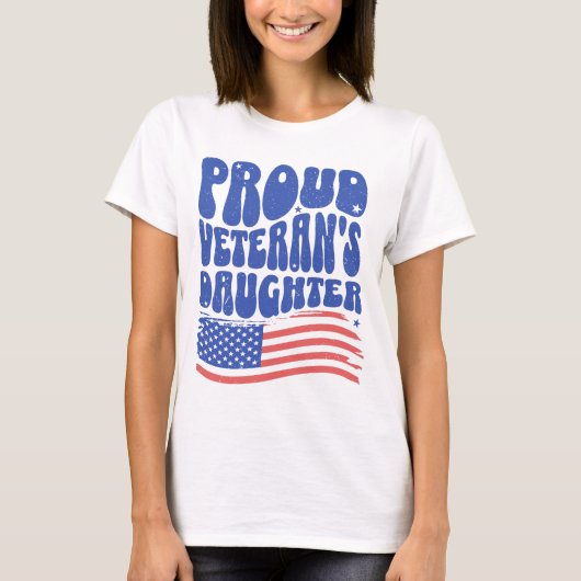 Proud Veteran's Daughter  T-shirt (Voorkant)