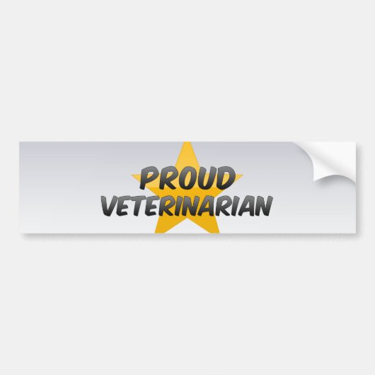Proud Veterinarian Bumpersticker (Voorkant)