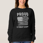 Proud Veterinary Assistant Profession American Fla Trui (Voorkant)