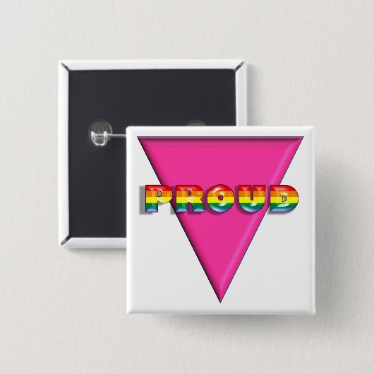 Proud Vierkante Button 5,1 Cm (Voorkant /achterkant)