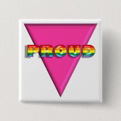 Proud Vierkante Button 5,1 Cm (Voorkant)
