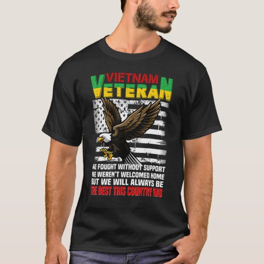 Proud Vietnam Veteran American Patriotic US Vetera T-shirt (Voorkant)