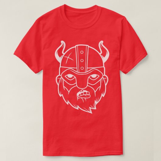 Proud Viking Warrior met Beard Helmet 7 T-shirt (Design voorkant)