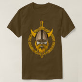 Proud Viking Warrior met Beard Helmet T-shirt (Design voorkant)