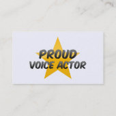 Proud Voice Actor Visitekaartje (Achterkant)