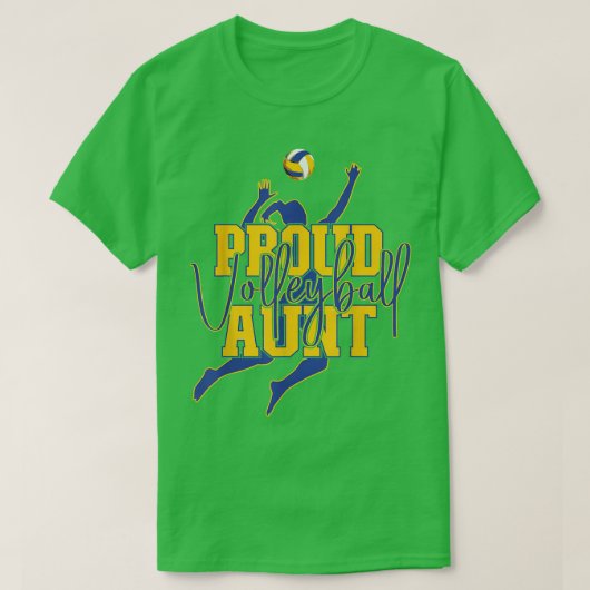 Proud Volleyball tante Familie die overeenkomt met T-shirt (Design voorkant)