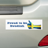 Proud voor Zweeds Bumpersticker (Op auto)
