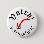 Proud Voter Ronde Button 5,7 Cm (Voorkant)