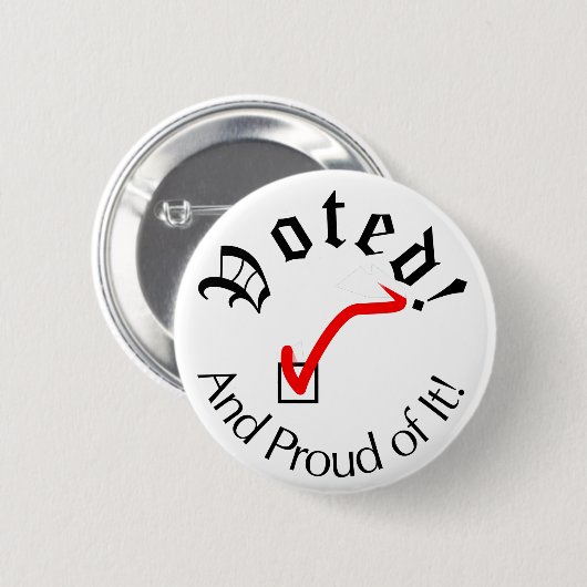 Proud Voter Ronde Button 5,7 Cm (Voorkant /achterkant)