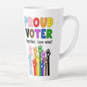 Proud Voter - Samen, liefde wint! Latte Mok (Rechts)
