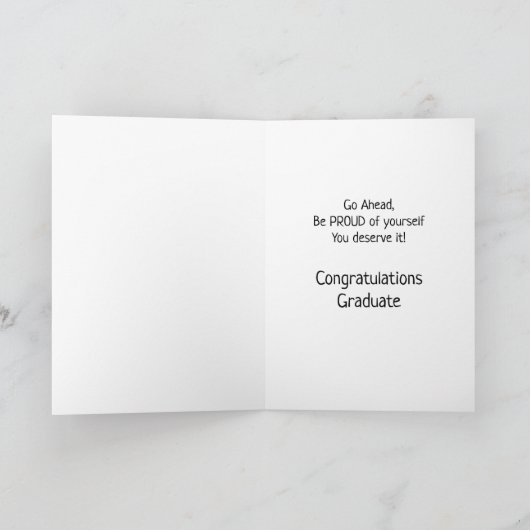 Proud Weasel Afstuderen Kaart (Binnen)