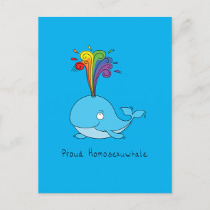 Proud Whale Gay Pride LGBTQ Briefkaart