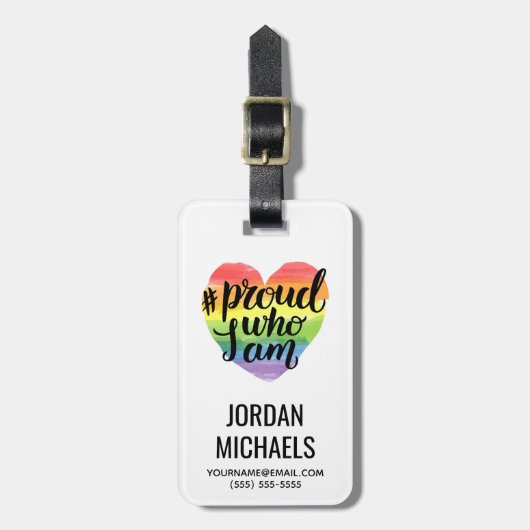 Proud wie ik ben bagagelabel (Voorkant verticaal)