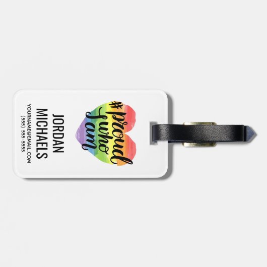 Proud wie ik ben bagagelabel (Achterkant horizontaal)