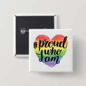 Proud wie ik ben vierkante button 5,1 cm (Voorkant /achterkant)