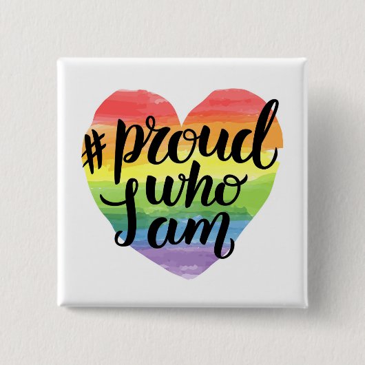 Proud wie ik ben vierkante button 5,1 cm (Voorkant)